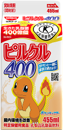 写真：ピルクル400 455ml メガリザードンY・ヒトカゲ・リザード・リザードン (表) / メガフシギバナ・フシギダネ・フシギソウ・フシギバナ (裏) パッケージ