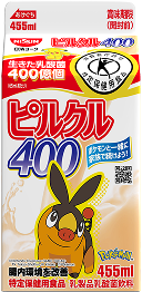 写真：ピルクル400 455ml メガルカリオ・リオル・ルカリオ (表) / メガデンリュウ・メリープ・モココ・デンリュウ (裏) パッケージ