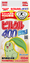 写真：ピルクル400 455ml メガルカリオ・リオル・ルカリオ (表) / メガデンリュウ・メリープ・モココ・デンリュウ (裏) パッケージ