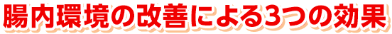 腸内環境の改善による3つの効果