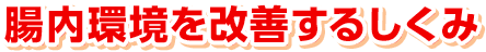 腸内環境を改善するしくみ